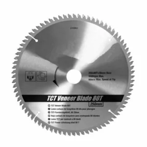 Lame de scie circulaire carbure diamètre 250 alésage 30 80 dents  amateur- Neuf